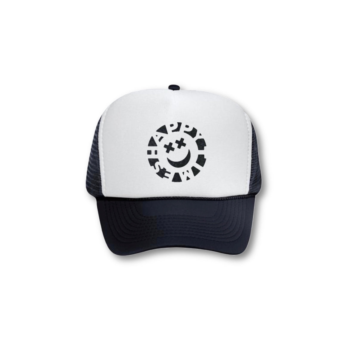 Hat Box - Round White with Black Trim / Signs & Designs